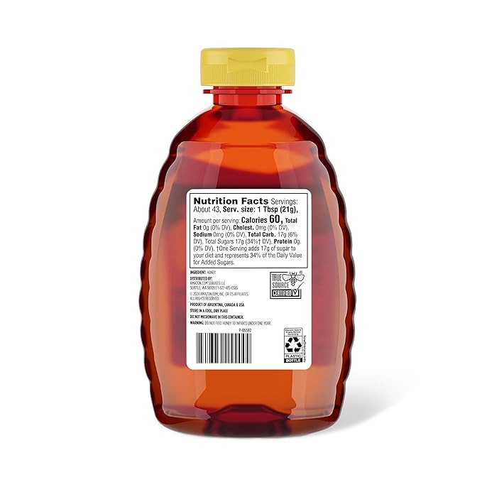Amazon Grocery, Raw Wildflower Honey, 2 Lb (Previously Amazon Fresh, Packaging May Vary)