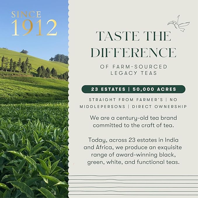 Luxmi Estates Astounding Ashwagandha Tea, 50 Tea Bags, with Ashwagandha, Turmeric, Ginger, Lemongrass & More, for Stress Relief, Calming, and Relaxing