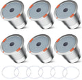 Reusable k Cup Coffee Filters,Universal stainless steel Refillable k Cups Filter Use for Keurig 2.0 and 1.0 Coffee Makers-brewers (6pack)