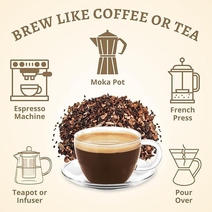 DelighTeas Organic Coffee Alternative | Ayurvedic Herbal Chicory Dandelion Coffee | Coffee Substitute | USDA Organic, Caffeine Free, Gluten Free | With Sweet Notes of Carob | 50 servings, 6oz.