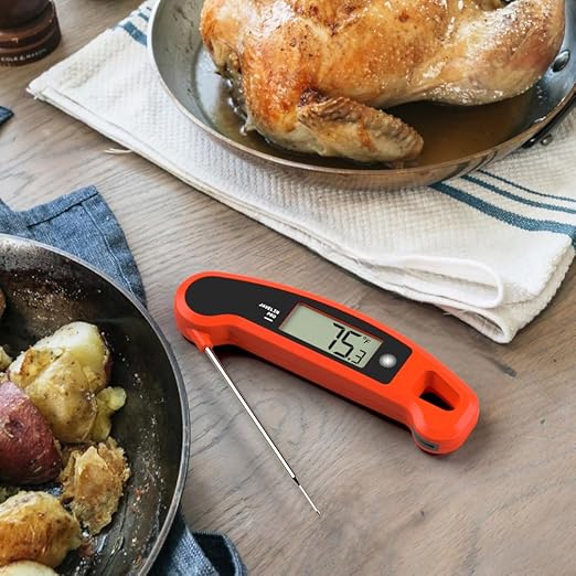Lavatools Javelin® PRO Classic Ultra-Fast 2-Second Professional Digital Instant Read Meat Thermometer for Grill and Cooking, Auto-Rotating Backlit Display, IP65 Water Resistant – Panda
