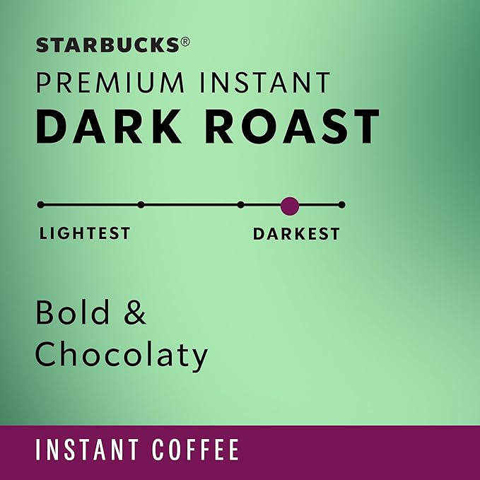 Starbucks Premium Instant Coffee, Dark Roast, 100% Arabica Beans, 3 Pack (3.17 Oz Each)