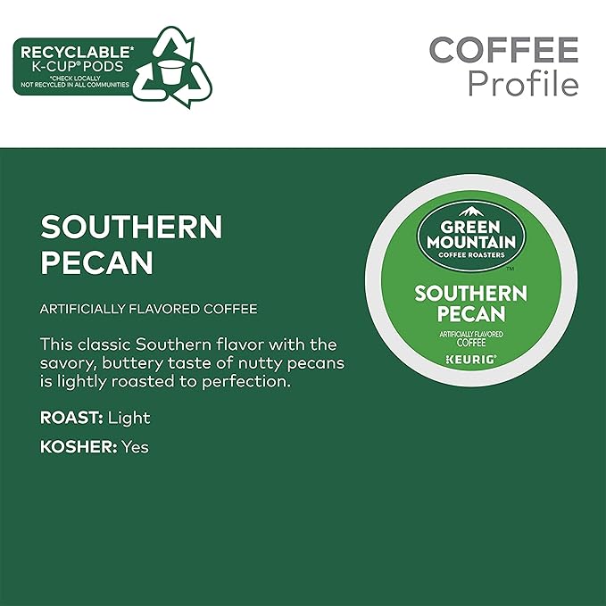 Green Mountain Coffee Southern Pecan, K-Cup Portion Pack for Keurig K-Cup Brewers 24-Count (Pack of 2)