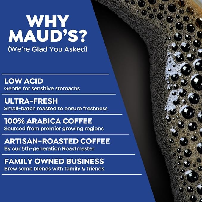 Maud's Colombian Coffee Pods, 18 ct, Single Origin, Medium Roast Coffee in Recyclable Single Serve Pods – 100% Arabica Coffee, Compatible with Keurig K Cups Maker