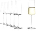 Stölzle Lausitz Champagne Glasses Power 6-Piece Set 240ml – Elegant Flutes Ideal for Prosecco & Sparkling Wine – Crystal Champagne Glasses – Dishwasher- & Shockproof
