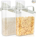 TBMax Rice Container Cereal Storage Container 2 Pack 3.2-Quart, Kitchen Pantry Dry Food Storage Holder with Easy-Pouring Spout & Handy Cup, Small Pet Dog Cat Food Dispenser for Daily Feeding
