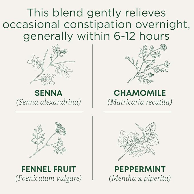 Traditional Medicinals Organic, Smooth Move Tea, Chamomile & Senna - Helps Relieve Constipation Overnight - Kosher, Non-GMO, Caffeine-Free, Compostable - 96 Tea Bags (6 Packs of 16)