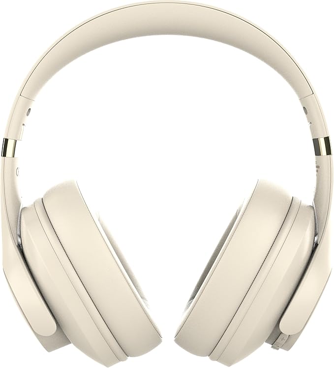 Riwbox NC3 Noise Cancelling Headphones,Bluetooth Over Ear Wireless Headset,60H Playtime,Hi-Res Audio, Foldable,Bluetooth V5.4,Comfort&Immersion for Work,Commuting (White)