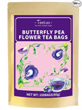 TeeLux Butterfly Pea Flower Tea Bags, Premium Dried Butterfly Pea Flower for Blue & Purple Drinks and Food Coloring, 100 Count