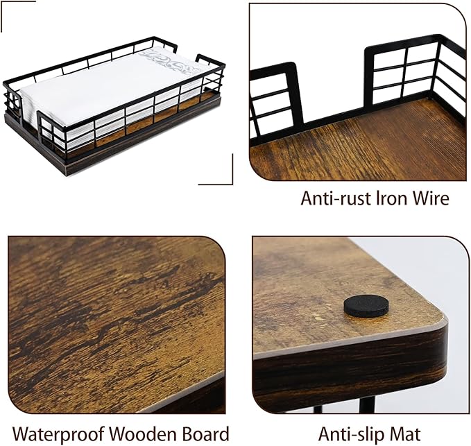 Elegant Wooden Base Paper Holder – Stable, Durable, and Stylish Kitchen Dispenser