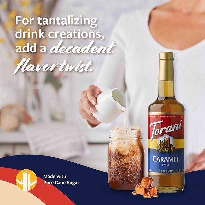 Torani Syrup, Caramel, 25.4 Ounces (Pack of 4)