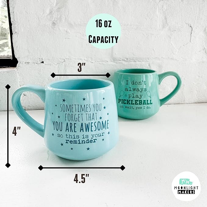 Moonlight Makers Downtown Asheville NC AVL Ceramic 16oz Coffee Mug, Coffee Lovers Gift Ideas, Funny Novelty Coffee Cups, Cute Pastel Mugs for Women, Tea Mug