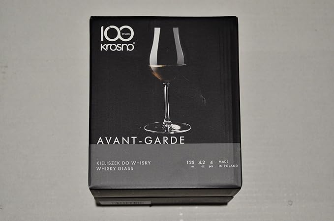 Krosno Brandy & Cognac Snifter Glasses Rum Tasting Gift Set | Set of 4 | 3.7 oz | Avant-garde Collection | For Home, Restaurants & Kitchen | Dishwasher Safe | Lead-Free Crystal Glass
