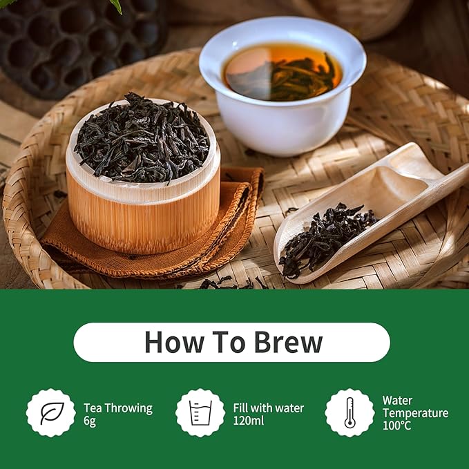 YUANSHENG Dahongpao Oolong Tea, Fujian Wuyi Rock Oolong Tea Loose Leaf with Nectar Aroma, Dark and Moist, Natural High Mountain Chinese Tea Dahongpao Big Red Robe 3.53Oz (100g) 特级大红袍 乌龙茶 中国功夫岩茶