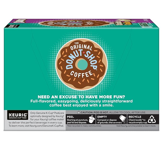 The Original Donut Shop Duos White Chocolate + Vanilla, Keurig Single Serve K-Cup pods, 60 Count (6 Packs of 10)