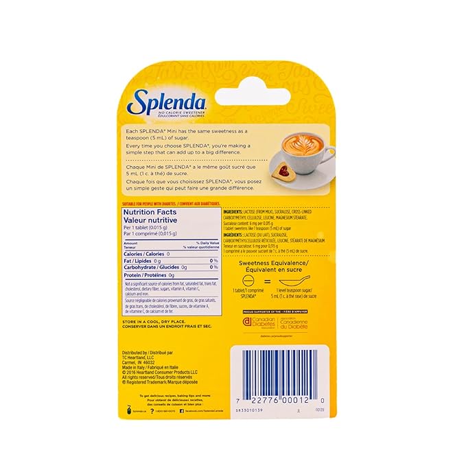SPLENDA No Calorie Sweetener, Mini Dissolvable Tablets,200 Count (Pack of 4)
