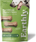 Presidio Earthbones (Formerly Terrabones) Dental Chews, Dog Teeth Cleaning Treat, Large, 6 Treats