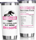Nurse Gifts for Women, Christmas RN Gifts for Nurse Female Practitioner Doctor Dentist Assistant, 20 OZ Tumbler Nursesaurus Insulated Cup Best Unique Graduation Appreciation Birthday Christmas Gift