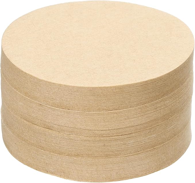 uxcell 600Pcs Coffee Filters, 50mm Disposable Round Paper Filter Natural for Home Office Use Pour Over and Drip Coffee Maker