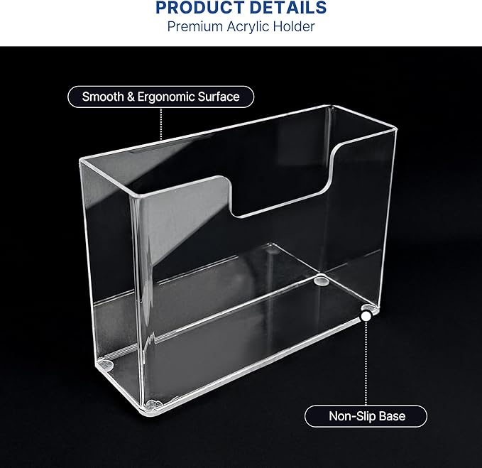 Acrylic Napkin Holder for Table – Clear Square Dispenser for Paper Napkins, Modern Square Paper Napkin Holders for Kitchen, Dinner Table Guest Napkin Holder for Home, Hotel, Restaurant