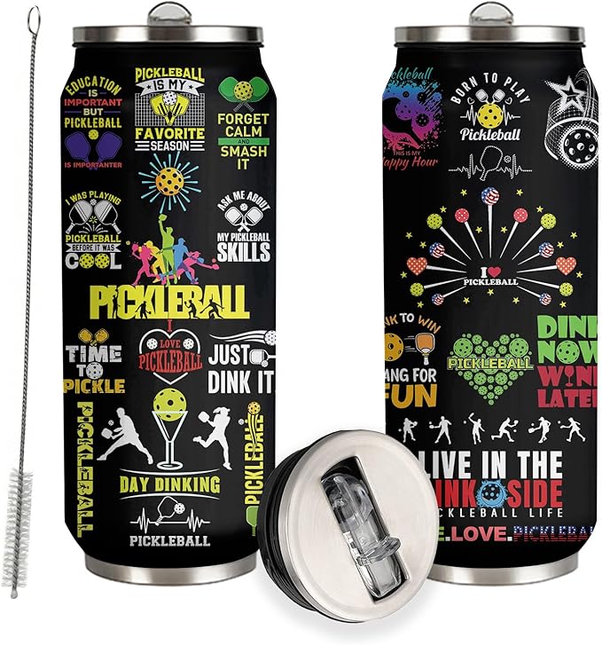 Pickleball Tumbler Gifts for Women, Men - Pickle Ball Gift for Woman - Christmas, Birthday Gift for Pickle Ball Lovers-Pickleballs Cup Gifts for Women Girls Friends Sisters Players 17 Oz