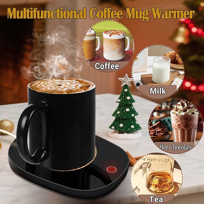 Coffee Warmer for Desk Auto Shutoff, Coffee Mug Warmer for Desk with 3 Temperature & 8 Hours Auto Shut Off