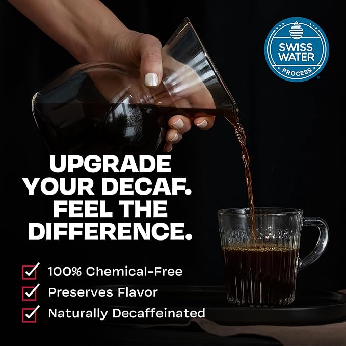 Danger Coffee by Dave Asprey, Remineralized, Mold Free & Lab Tested Swiss Water Decaf Ground Coffee, Medium Roast, Decaffeinated 10.9 Ounce