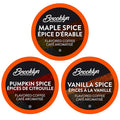 Brooklyn Beans Roastery Coffee Pods, Fall Flavored Variety Pack Sampler (Pumpkin, Maple, Vanilla) - Compatible with Keurig K Cup Brewers Including 2.0 Machines, 40 Count