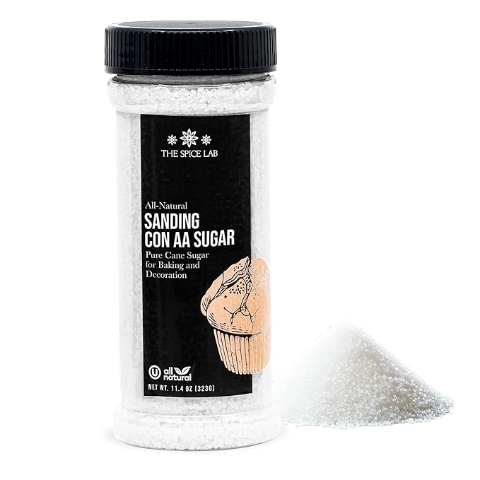 The Spice Lab Confectioners Sugar - White Extra Coarse Con AA Sugar Crystals for Baking and Cupcake Decorations - 1 Pound - Excellent for Decorating Cookies & Candy - Greatfor Bakeries (11.4 Oz)