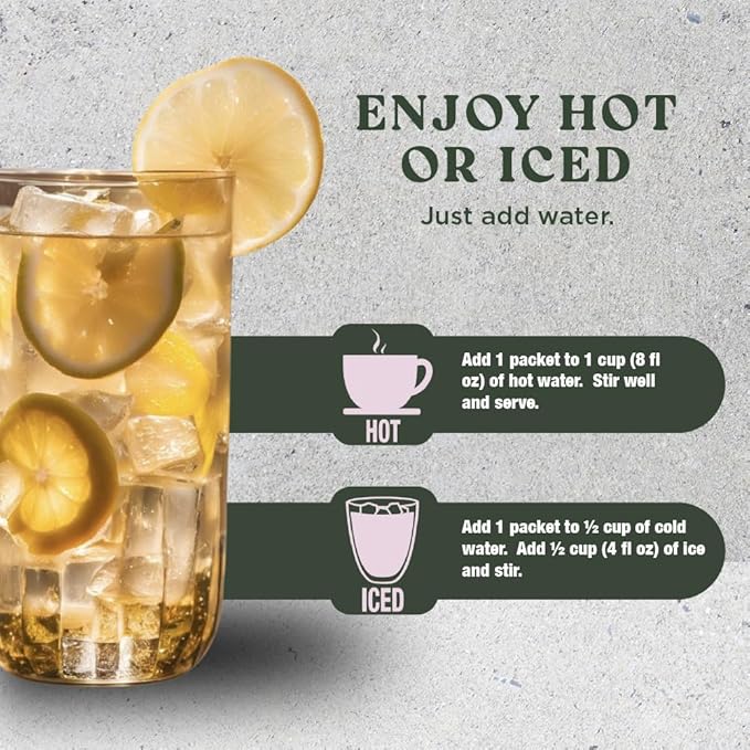 The Harmony Honey Yuzu (20 Sticks) Premium Black Tea, with Ground Ginger, Rich in Antioxidants, Vitamin C & L-Theanine, Sweetened with Real Honey, Enjoy Hot or Cold