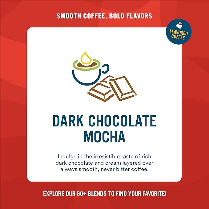 Cameron's Coffee Roasted Ground Coffee Bag Flavored Dark Chocolate Mocha, 12 Ounce (Pack of 6) - NEW