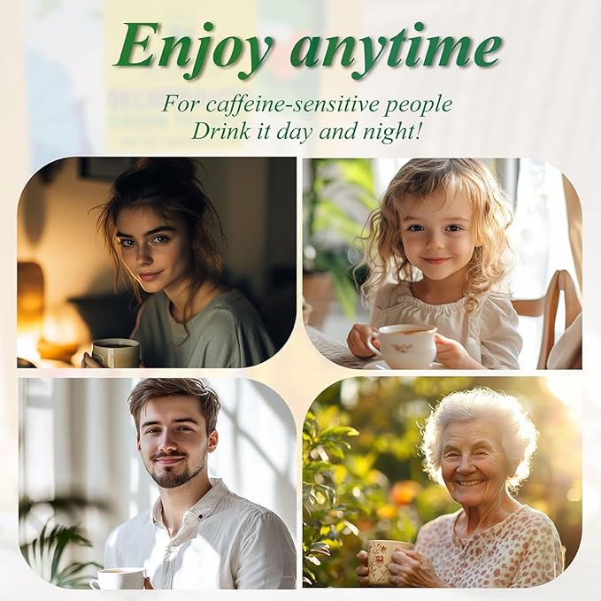 WT WEETEE Decaf Green Tea Bags, 100 Count CO2-Decaffeinated Green Tea, Drink All Day | Super Antioxidant | Resealable Kraft Bag