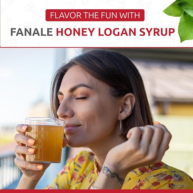 Fanale Premium Flavoring Concentrated Syrup for Bubble Tea 5.5 lb | Honey Logan Flavor Syrup | for Boba Tea, Smoothies, Slushes, Desserts | 5.5lb | SRP190