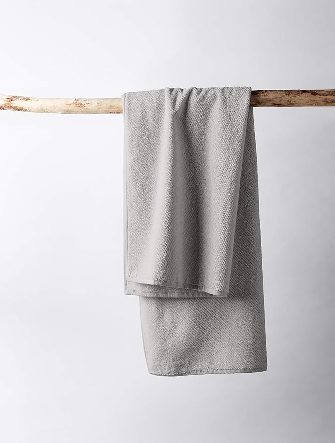 Coyuchi Air Weight Organic Towels, Hand Towel - Fog (20" x 40")
