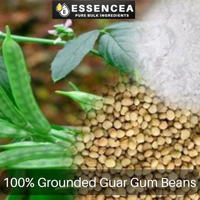 Guar Gum Powder 2lb by Essencea Pure Bulk Ingredients | 100% Guar Gum Beans | Food Grade Gluten Free Non GMO Keto Friendly (32 Ounces)…