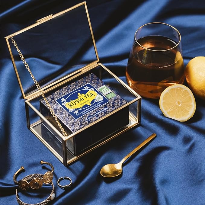 Kusmi Tea - Pack of 2 Boxes of Tea Bags - Anastasia + Prince Vladimir - Organic Flavored Black Tea - Iconic Earl Grey with Bergamot Orange and Lemon - Caffeinated Tea - 2x20 Tea Bags