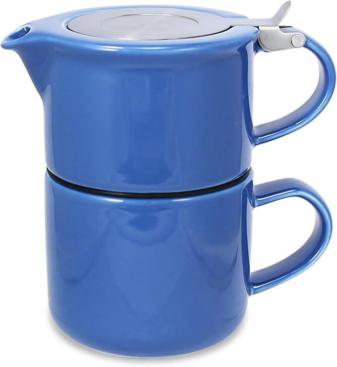 FORLIFE Tea for One with Infuser, 14-Ounce, Blue
