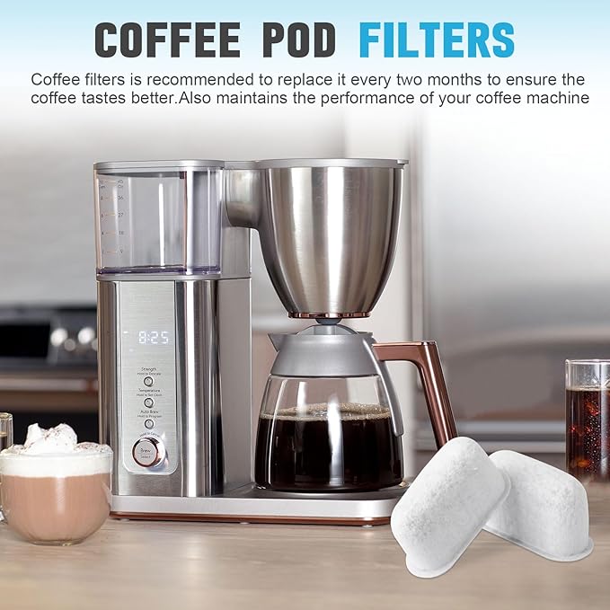 Coffee Maker Water Filter UNIV1CFLTR6PK Replacement For GE Café Carbon Water Filter Pod Specialty Drip Coffee Maker G7CDABSSTSS,G7CDAASSTSS,C7CDAAS3PD3,C7CDAAS4PW3 (3Pack)