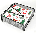 Christmas napkin holders, Flat Napkin Dispenser with Weighted Arm, Metal Napkin Holder for Home Party & Outdoor use.