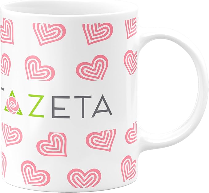 Delta Zeta Ceramic Coffee Mug 11 OZ Tea Cup (Delta Zeta # 8)