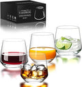 Stemless Wine Glasses Set of 4, 13.5oz, Crystal Clear Red White Wine Glasses for Daily Use, Lead-free, Dishwasher Safe, Glasses Drinking Set, Ideal for Home Bar, Parties & Gifts