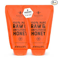 Nature Nate's 100% Guarantee Pure Raw & Unfiltered Honey, No-Drip Sustainable Squeeze Pouch, 14 Oz (Pack of 2)