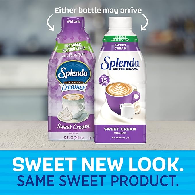 SPLENDA Sugar Free Sweet Cream Coffee Creamer, 32 Fl Oz (Pack of 6)