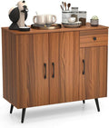Buffet Cabinet with Storage, Sideboard Cabinet with Drawers, Kitchen Storage Cabinet w/Doors & Shelves, Farmhouse Buffet Table, Bar Cabinet for Kitchen, Dining Living Room, Entryway (3 Doors)