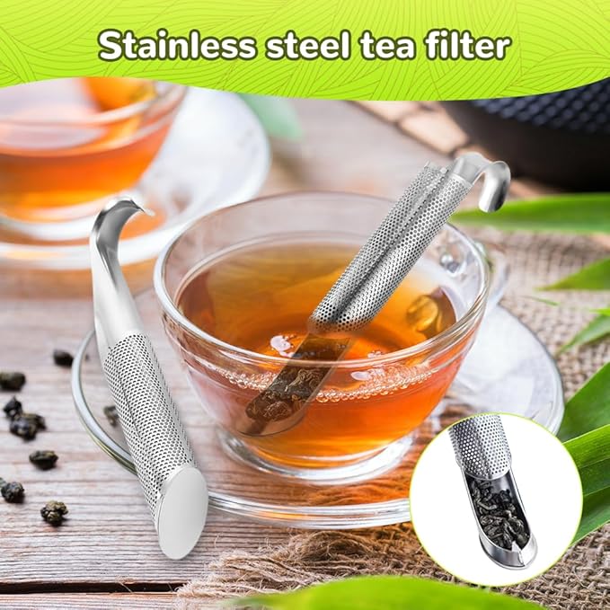 Stainless Steel Tea Diffuser, 2025 New Loose Tea Leaf Steeper, Portable Tea Infuser for Loose Tea Office and Home, Easy Clean Tea Steeper for Tea Lovers (1)