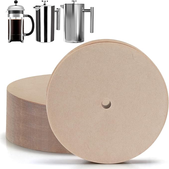 Coffee Filters Compatible with French Press 34oz, 100Pcs Percolator Filters For Bodum French Presses 34oz, Mueller 34oz Coffee Maker, Secura 34oz, Veken 34oz