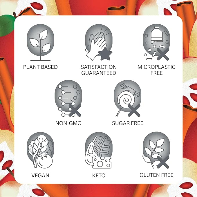 Zest Cinnamon Apple Spice Energy Tea – High Caffeine Black Tea Bags for Focus, Clarity & Morning Energy – Natural Non-GMO Caffeinated Breakfast Tea – Cozy Fall Focus Tea with 150mg Caf – 20Ct Pack