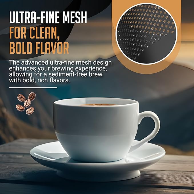 HEXNUB Metal Filter for Fellow Stagg XF Pour Over Coffee Maker, No More Paper Filters - Designed for Stagg [XF] Coffee Dripper for Enhanced Filtration, Reusable Stainless Steel Mesh