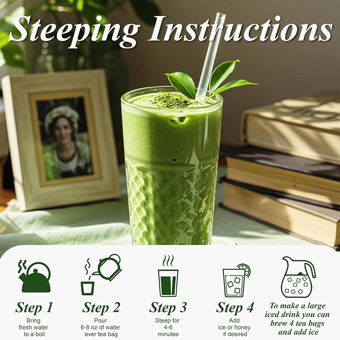 WT WEETEE Matcha Green Tea Bags, 100 Count Corn-fiber Pyramid, Antioxidant-Rich | Natural Energy, Easy & Quick to Brew for Cold or Hot, Matcha + Sencha Green Tea