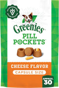 Greenies Pill Pockets for Dogs Large Size, Soft Dog Treats, Cheese Flavor, 7.9 oz. Pouch (30 Treats)